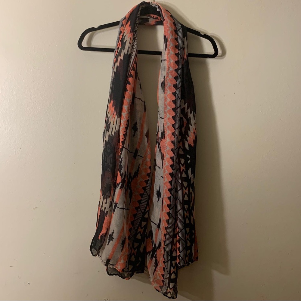 Multicolored print scarf
